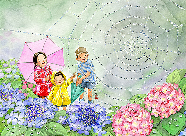 新着雨 綺麗 紫陽花 イラスト 無料イラスト集