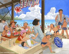 日本の夏｜海の家で食べるかき氷やスイカがおいしい　Summer in Japan