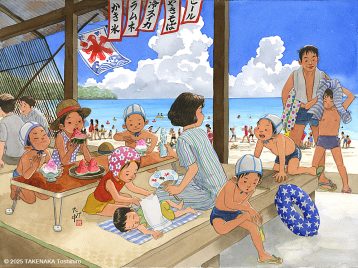 日本の夏｜海の家で食べるかき氷やスイカがおいしい　Summer in Japan