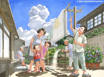 昭和の風景｜スイカを食べ過ぎておねしょで布団に地図を描いた