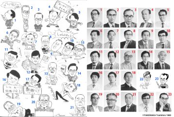 八幡大学付属高校の先生の似顔絵1981