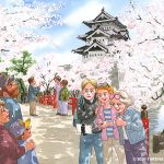 もち吉カレンダー2026｜弘前城の桜