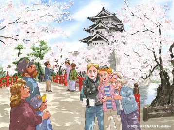 もち吉カレンダー2026｜弘前城の桜