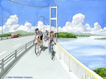 もち吉カレンダー2026｜しまなみ海道サイクリング
