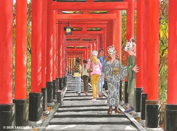 もち吉カレンダー2026｜伏見稲荷の赤鳥居