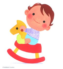 木馬とこども｜福岡市母子手帳の表紙